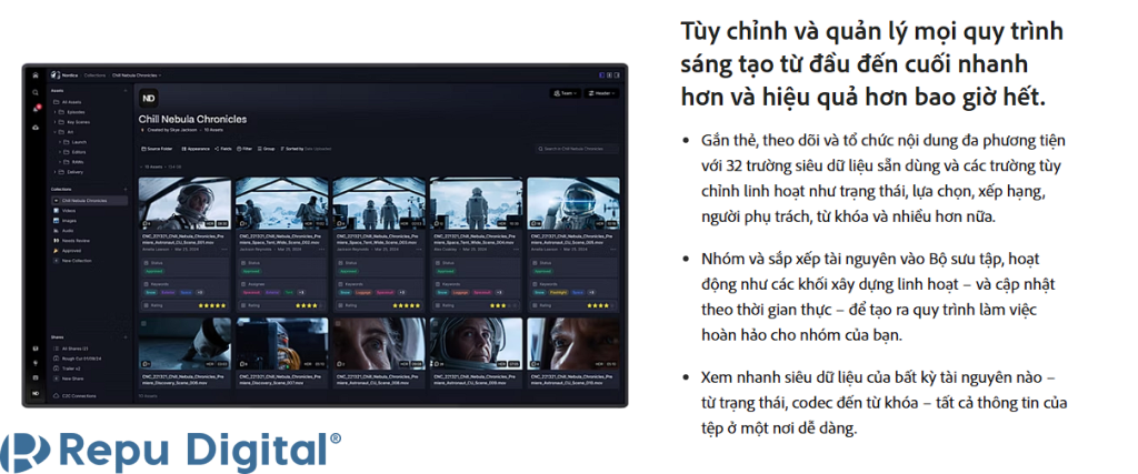 Mua Frame.io tiết kiệm-05. Tùy chỉnh và quản lý mọi quy trình sáng tạo video